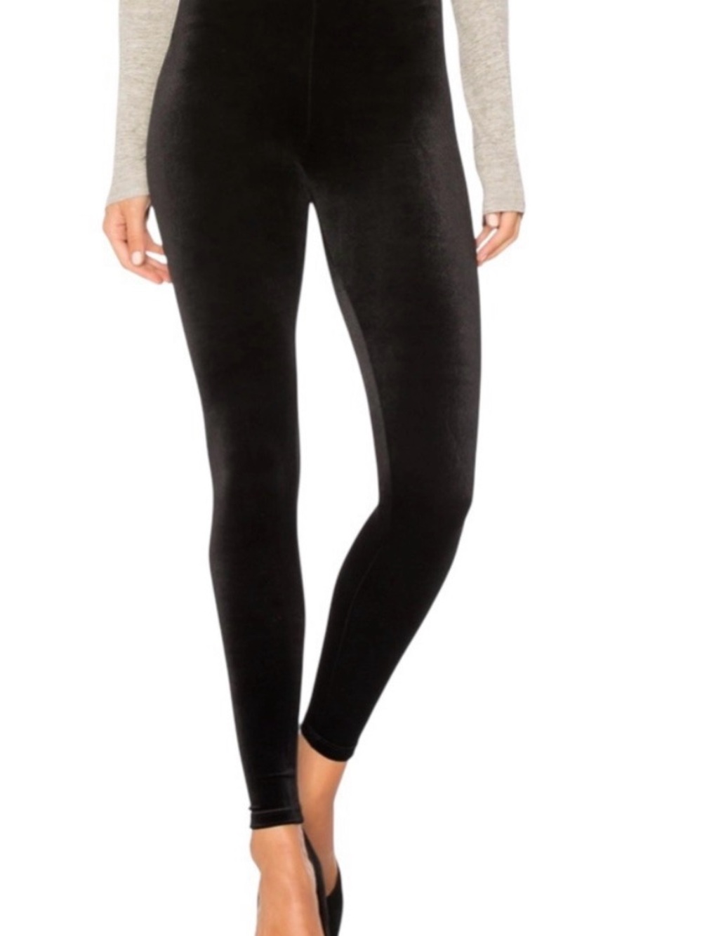 🆕🖤 NWOT Commando brand  Black Velvet High-Rise Leggings